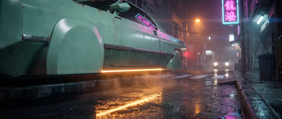 Shot 06 · Ground-level neon detail